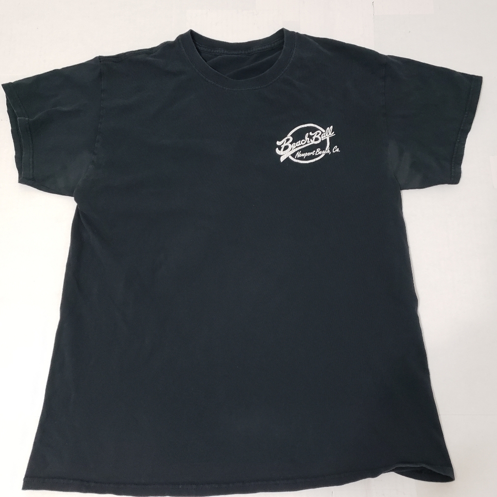 Vtg Beach Ball short-sleeved T-Shirt Men's M Black preowned - Picture 2 of 8